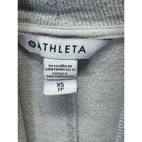 Athleta Women's Cardigan Sweater Small Gray Pranayama Wrap Thumb Holes Modal Gym - Picture 12 of 13